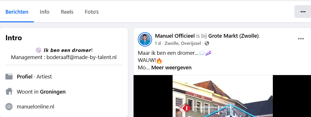 Facebook-profielinformatie van Manuel Officieel